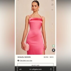 Cult Gaia Shiazu Vibrant Pink Maxi Dress